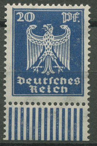 Dt. Reich 1924 Neuer Reichsadler Walzendruck Unterrand 358 X W UR postfrisch