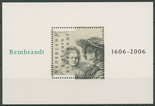 Niederlande 2006 Kunst Malerei Rembrandt Block 96 postfrisch (C95808)