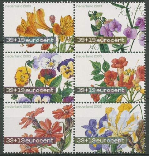 Niederlande 2003 Sommermarken Blumen 2098/03 6er-Block postfrisch (C95862)