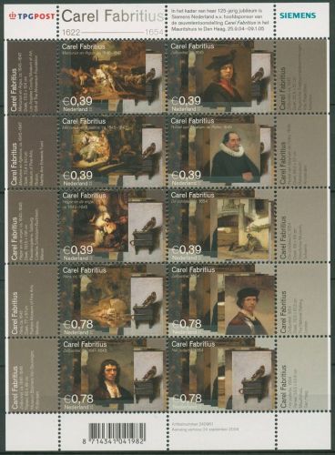 Niederlande 2004 Gemälde Malerei Carel Fabritius 2238/47 K postfrisch (C95875)