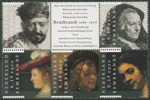 Niederlande 2006 Gemälde Malerei Rembrandt 2410/14 6er-Block postfrisch (C95889)