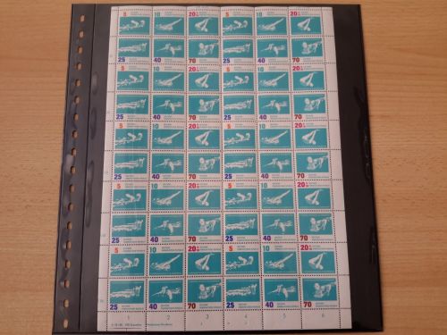 DDR 1962 Schwimm-EM Zusammendruckbogen 907/12 ZD-Bogen 2 postfrisch