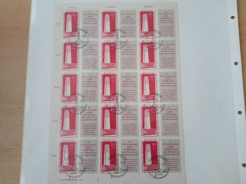 DDR 1960 Sachsenhausen Zusammendruckbogen 783 ZD-Bogen 3 mit Sonderstempel