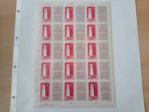 DDR 1960 Sachsenhausen Zusammendruckbogen 783 ZD-Bogen 4 postfrisch