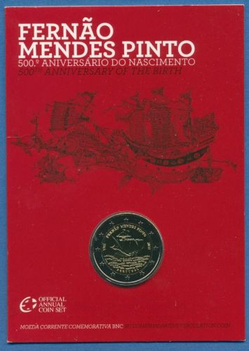 Portugal 2 Euro 2011 Fernao Mendes Pinto, Coincard, st (m1820)