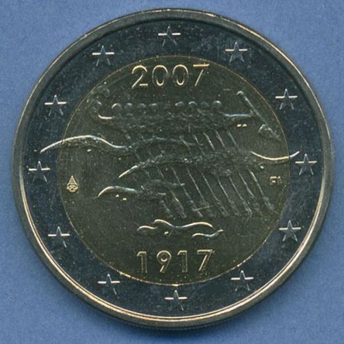 Finnland 2 Euro 2007 90 Jahre Unabhängigkeit, vz/st (m4882)