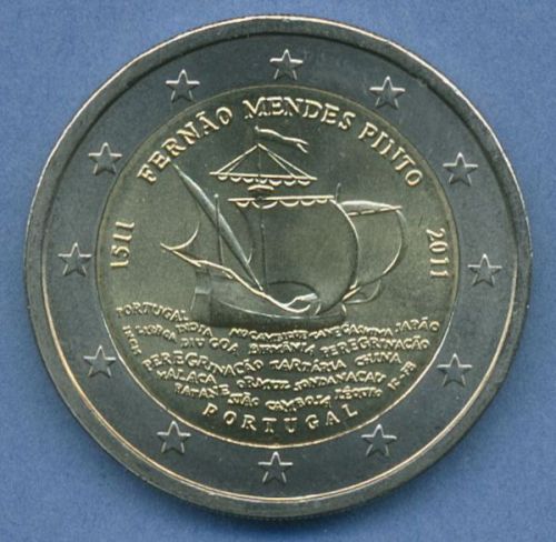 Portugal 2 Euro 2011 Seefahrer Fernao Mendes Pinto, vz/st (m4914)