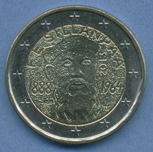 Finnland 2 Euro 2013 Schriftsteller Frans Eemil Sillanpää, vz/st (m4929)