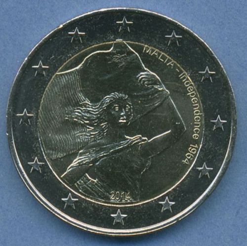 Malta 2 Euro 2014 50 Jahre Unabhängigkeit, vz/st (m4959)