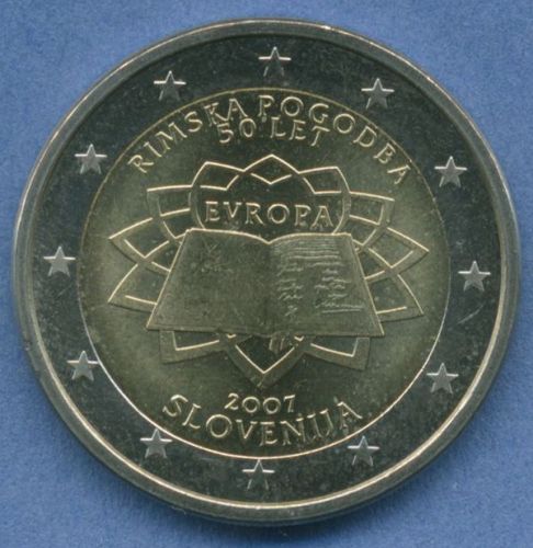 Slowenien 2 Euro 2007 Römische Verträge, st (m1488)