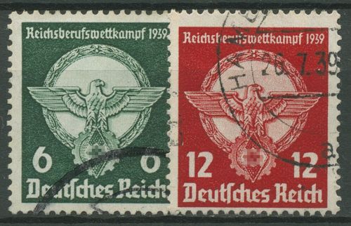 Deutsches Reich 1939 Reichsberufswettkampf 689/90 gestempelt