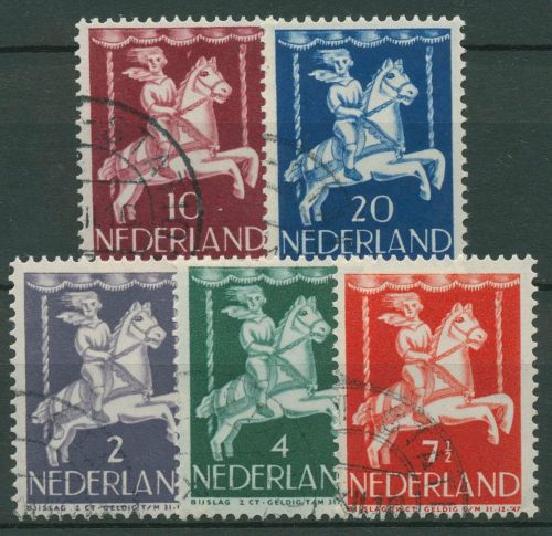 Niederlande 1946 Voor het Kind Karussellpferd 472/76 gestempelt