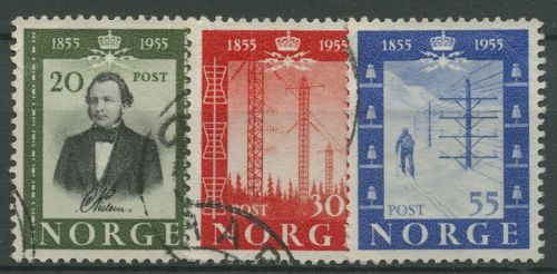 Norwegen 1954 Telegraphie Rundfunk 387/89 gestempelt