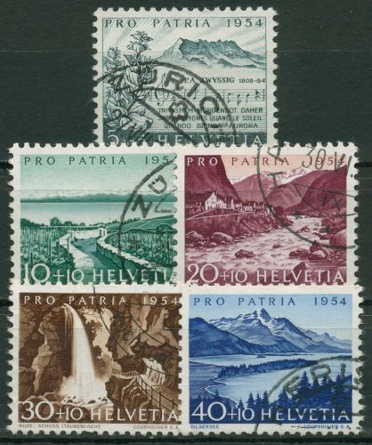 Schweiz 1954 Pro Patria Mönch Alberich Zwyssig Seen Flüsse 597/01 gestempelt