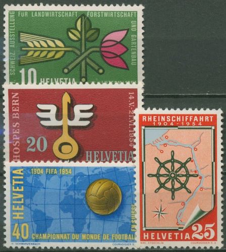 Schweiz 1954 Ereignisse Ausstellungen Fußball-WM 593/96 postfrisch