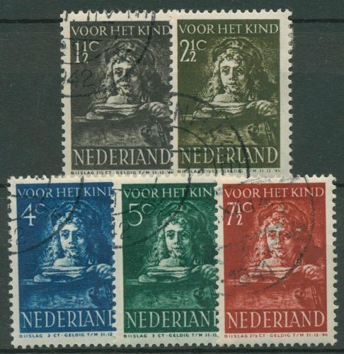 Niederlande 1941 Voor het Kind Kind Gemälde Rembrandt 397/01 gestempelt