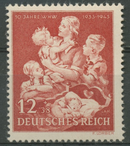 Deutsches Reich 1943 10 Jahre Winterhilfswerk WHW 859 postfrisch