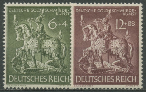 Deutsches Reich 1943 Goldschmiedekunst 860/61 mit Falz