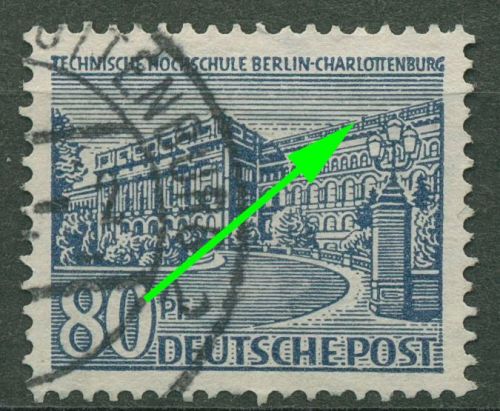 Berlin 1949 Berliner Bauten mit Plattenfehler 55 I gestempelt