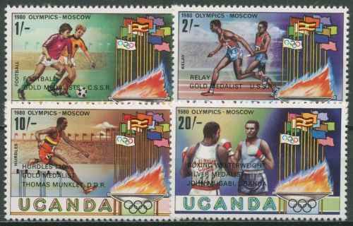 Uganda 1981 Gewinner der Olypischen Spiele Moskau 286/89 postfrisch