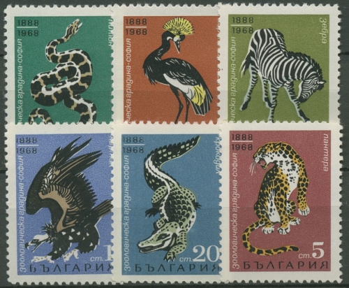Bulgarien 1968 80 Jahre Zoologischer Garten Sofia 1819/24 postfrisch
