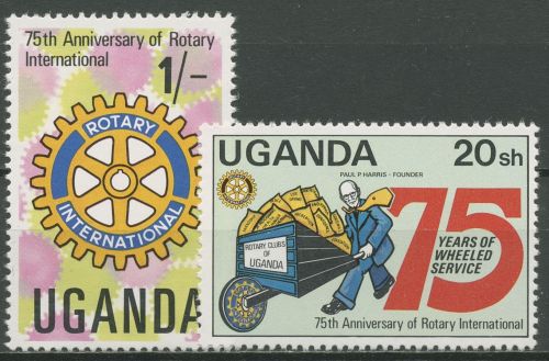 Uganda 1980 75 Jahre Rotary International 276/77 A postfrisch