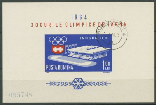 Rumänien 1963 Olympische Winterspiele Innsbruck Block 55 gestempelt (C92135)