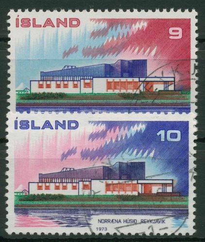 Island 1973 NORDEN Haus des Nordens Reykjavik 478/79 gestempelt