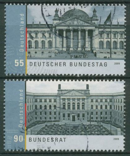 Bund 2009 Deutscher Bundestag Blockeinzelmarken 2757/58 gestempelt