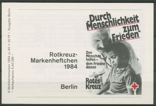 Berlin Rotes Kreuz 1984 Blumen Markenheftchen 725 MH postfrisch (C60194)