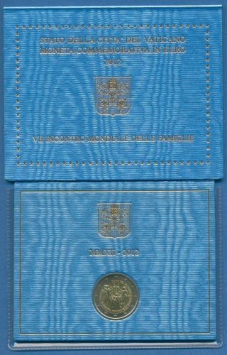 Vatikan 2 Euro 2012 Weltfamilientreffen Mailand, im original Folder, st (m1433)