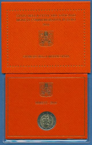 Vatikan 2 Euro 2016 Hl. Jahr der Barmherzigkeit, im original Folder st (m1436)
