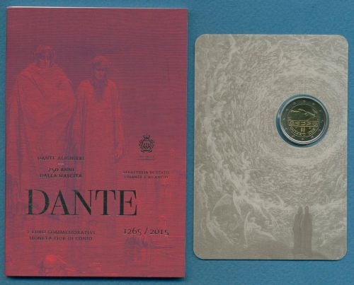 San Marino 2 Euro 2015 Dante Alighieri, im original Folder, st (m1448)