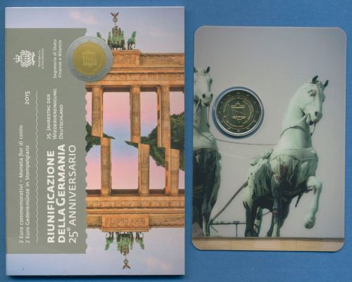 San Marino 2 Euro 2015 Deutsche Wiedervereinigung, original Folder, st (m1449)