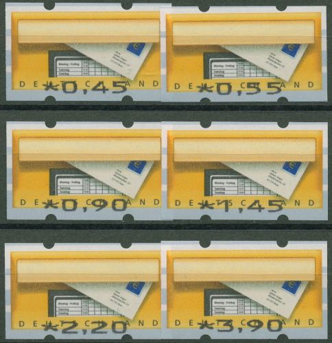 Bund ATM 2002 mit Werteindruck-Type der Nr. 6/7 (Satz VS 13) 5 F I postfrisch