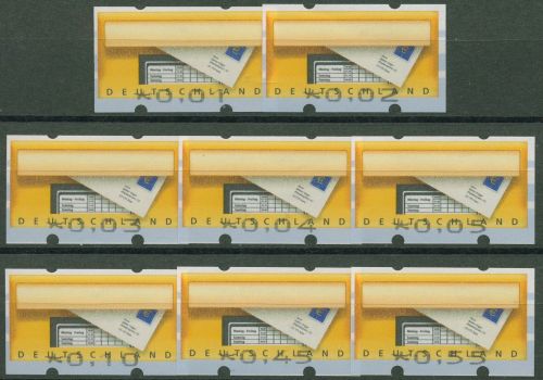 Bund ATM 2002 mit Werteindruck-Type der Nr. 6/7 (Satz RS 4) 5 F I postfrisch