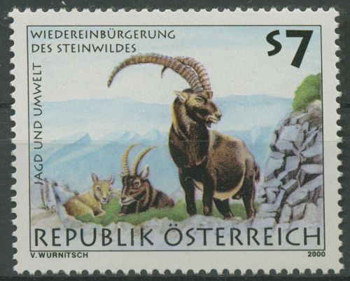Österreich 2000 Jagd Tiere Steinwild Alpensteinbock 2306 postfrisch
