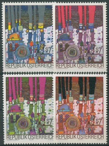 Österreich 2000 Friedensreich Hundertwasser 2318/21 Blockmarken postfrisch