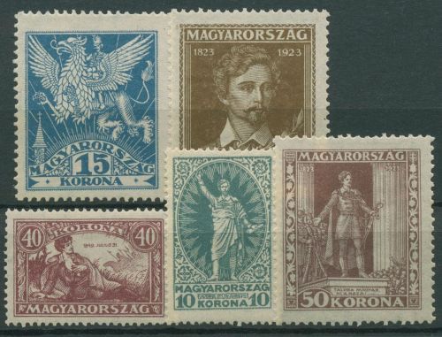 Ungarn 1923 100. Geburtstag von Sándor Petofi 369/73 mit Falz