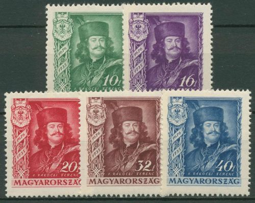 Ungarn 1935 200. Todestag von Fürst Ferenc Rákóczi II. 517/21 postfrisch