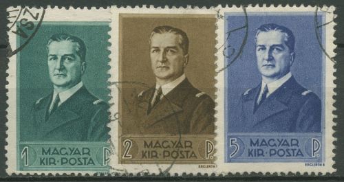 Ungarn 1938 Admiral Miklos Horthy 565/67 gestempelt