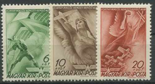 Ungarn 1940 Horthy-Fliegerfonds Pfadfinder Ikarus 623/25 postfrisch