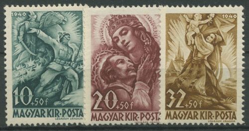Ungarn 1940 Nothilfe für Siebenbürgen 640/42 mit Falz