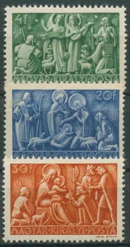 Ungarn 1943 Weihnachten 742/44 postfrisch