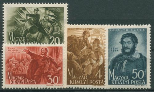 Ungarn 1944 Persönlichkeiten Lajos Kossuth 745/48 postfrisch