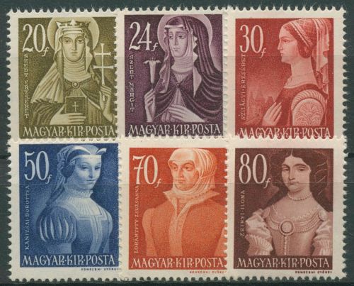 Ungarn 1944 Berühmte Frauen 754/59 postfrisch