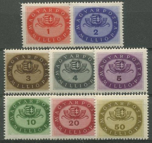 Ungarn 1946 Freimarken Wappen 897/904 postfrisch