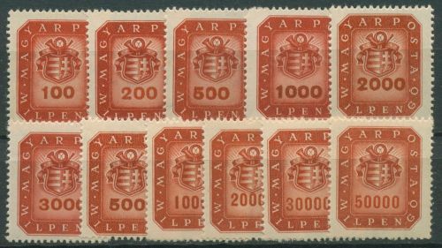 Ungarn 1946 Freimarken Wappen mit Posthorn 905/15 postfrisch
