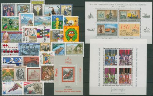 Österreich Jahrgang 2000 komplett (2302/35, Block 13/15) postfrisch (SG6392)