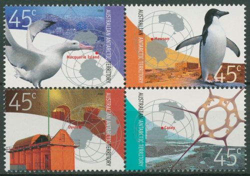 Austral. Antarktis 2002 Forschungsstationen Tiere 149/52 ZD postfrisch